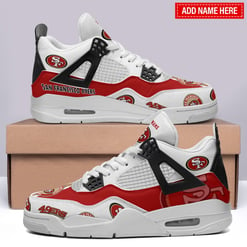 San Francisco 49ers Personalized AJ4 Sneaker BGAJ4S355