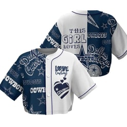 Dallas Cowboys Crop Top Baseball Jersey 108