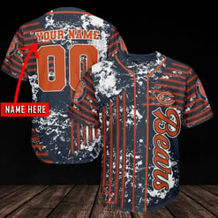 Chicago Bears Personalized Baseball Jersey BG1011