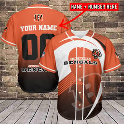 Cincinnati Bengals Personalized Baseball Jersey BG659