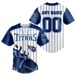 Tennessee Titans Personalized Baseball Jersey BG757