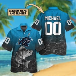 Carolina Panthers Personalized Button Shirt BB849