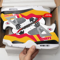 Kansas City Chiefs Personalized AJ4 Sneaker BG209