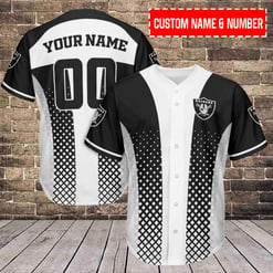 Las Vegas Raiders Personalized Baseball Jersey BG440