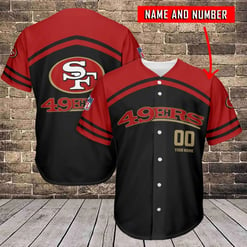 San Francisco 49ers Personalized Baseball Jersey BG726