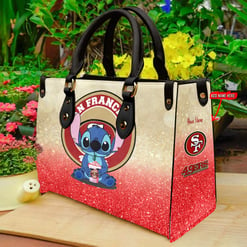 San Francisco 49ers Personalized Leather Hand Bag BBLTHB722