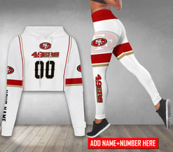 San Francisco 49ers Personalized Combo Croptop Hoodie And Leggings BGLG379+BG2CHD379