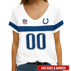 Indianapolis Colts Personalized V-neck Women T-shirt AGCWTS252