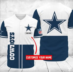 Dallas Cowboys Personalized Baseball Jersey 604