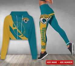 Jacksonville Jaguars Personalized Combo Croptop Hoodie And Leggings AZCLG118+AZC2CHD118