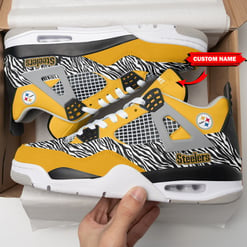 Pittsburgh Steelers Personalized AJ4 Sneaker BG130