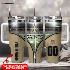 New Orleans Saints Personalized Limited Edition Sport Fan Gift 40oz Tumbler AZC40OZT133