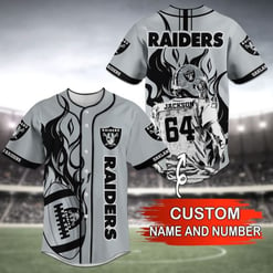 Las Vegas Raiders Personalized Baseball Jersey BG34