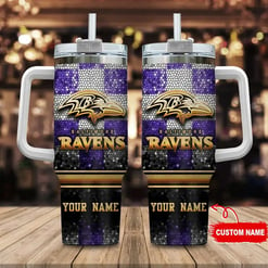 Baltimore Ravens Personalized Limited Edition Sport Fan Gift 40oz Tumbler AZC40OZT081