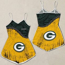 Green Bay Packers Women Romper Jumpsuit 3D Printed S042