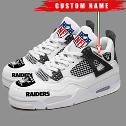 Las Vegas Raiders Personalized AJ4 Sneaker BG288