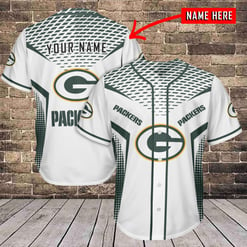 Green Bay Packers Personalized Baseball Jersey BG601