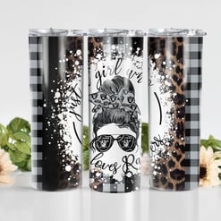 Las Vegas Raiders Glitter Tumbler With Stainless Steel Straw BG08