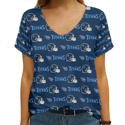 Tennessee Titans V-neck Women T-shirt