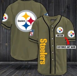 Pittsburgh Steelers Personalized Baseball Jersey Shirt 36-3