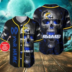 Los Angeles Rams Personalized Baseball Jersey BG329