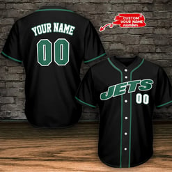 New York Jets Personalized Baseball Jersey BG779