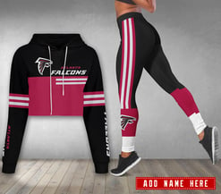 Atlanta Falcons Personalized Combo Croptop Hoodie And Leggings AZCLG066+AZC2CHD066