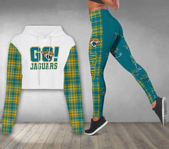 Jacksonville Jaguars Combo Croptop Hoodie And Leggings AZCLG101+AZC2CHD101