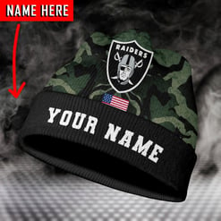 Las Vegas Raiders Personalized Wool Beanie 186