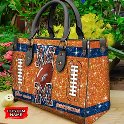 Denver Broncos Personalized Leather Hand Bag BBLTHB577