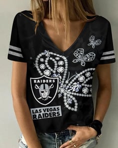 Las Vegas Raiders V-neck Women T-shirt BG890