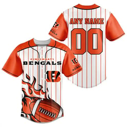 Cincinnati Bengals Personalized Baseball Jersey BG734