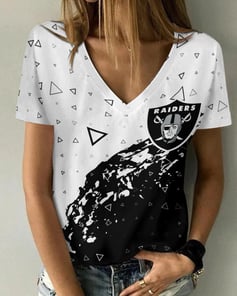 Las Vegas Raiders V-neck Women T-shirt BG651