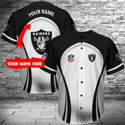 Las Vegas Raiders Personalized Baseball Jersey 388