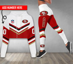 San Francisco 49ers Personalized Combo Croptop Hoodie And Leggings AZCLG094+AZC2CHD094