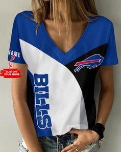 Buffalo Bills Personalized V-neck Women T-shirt BG554