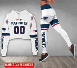 New England Patriots Personalized Croptop Hoodie And Leggings BG287