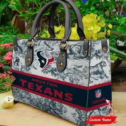 Houston Texans Personalized Leather Hand Bag BB324