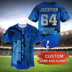 Carolina Panthers Personalized Baseball Jersey BG94