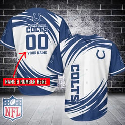 Indianapolis Colts Personalized Baseball Jersey BG305