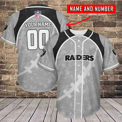 Las Vegas Raiders Personalized Baseball Jersey BG716