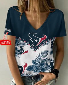 Houston Texans Personalized V-neck Women T-shirt BG615