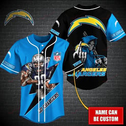 Los Angeles Chargers Personalized Baseball Jersey BG481