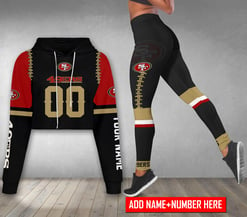 San Francisco 49ers Personalized Combo Croptop Hoodie And Leggings AZCLG077+AZC2CHD077