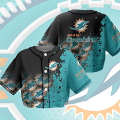 Miami Dolphins Crop Top Baseball Jersey 58