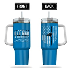 Just Old Man Who Loves Carolina Panthers 40oz Tumbler