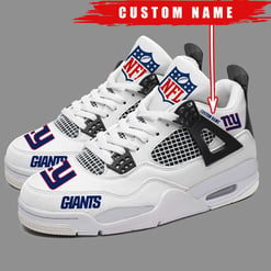 New York Giants Personalized AJ4 Sneaker BG295