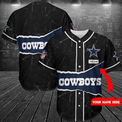 Dallas Cowboys Personalized Baseball Jersey Shirt 138