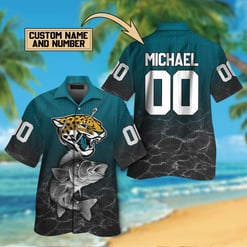 Jacksonville Jaguars Personalized Button Shirt BB848