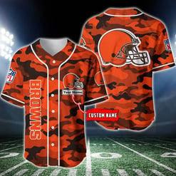 Cleveland Browns Personalized Baseball Jersey BG225